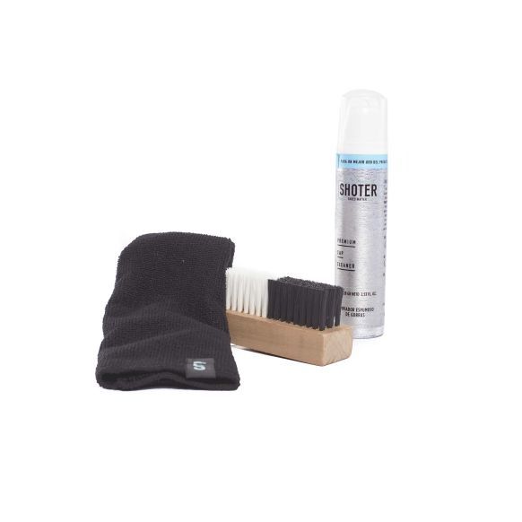 Kit Shoter Espuma Limpadora Cepillo Paño para Gorras